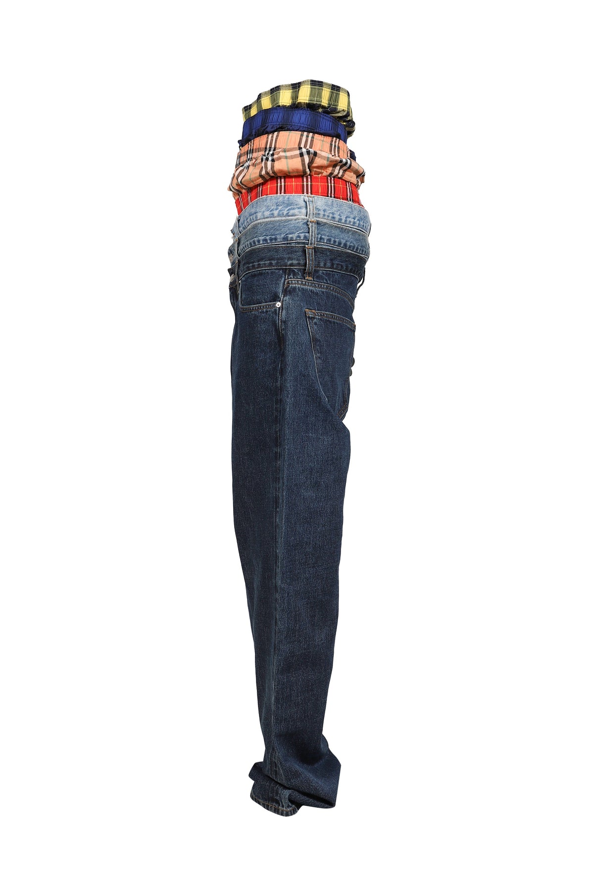 AWGE オーグ 【本物保証】 パンツ、ストリートスタイル、メンズ  STACKED DENIM / MULTI