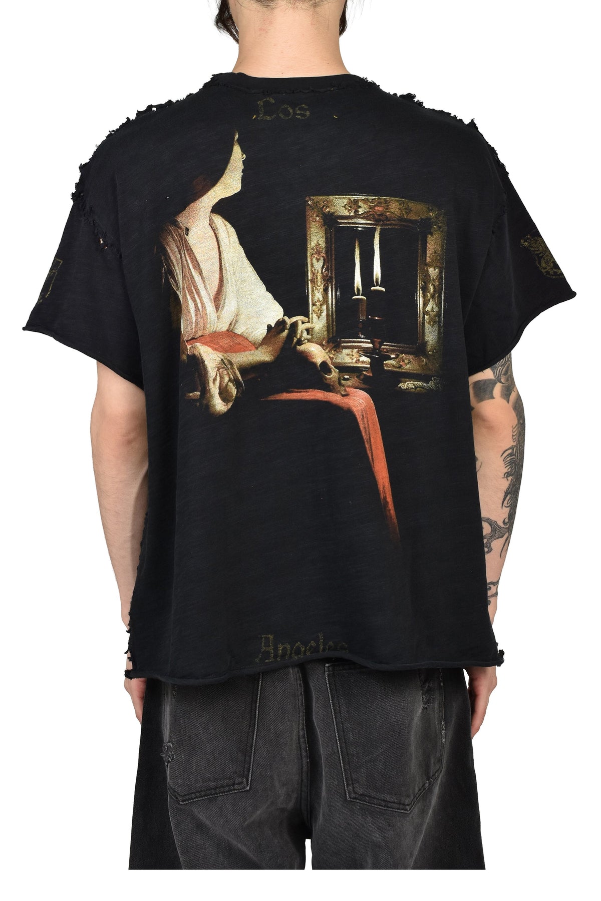 Crazy Clown LA クレイジー クラウン エルエー 【本物保証】 Tシャツ ストリート系 メンズ GEORGE DE LA TOUR T-SHIRT / Lv.2.5 / BLK