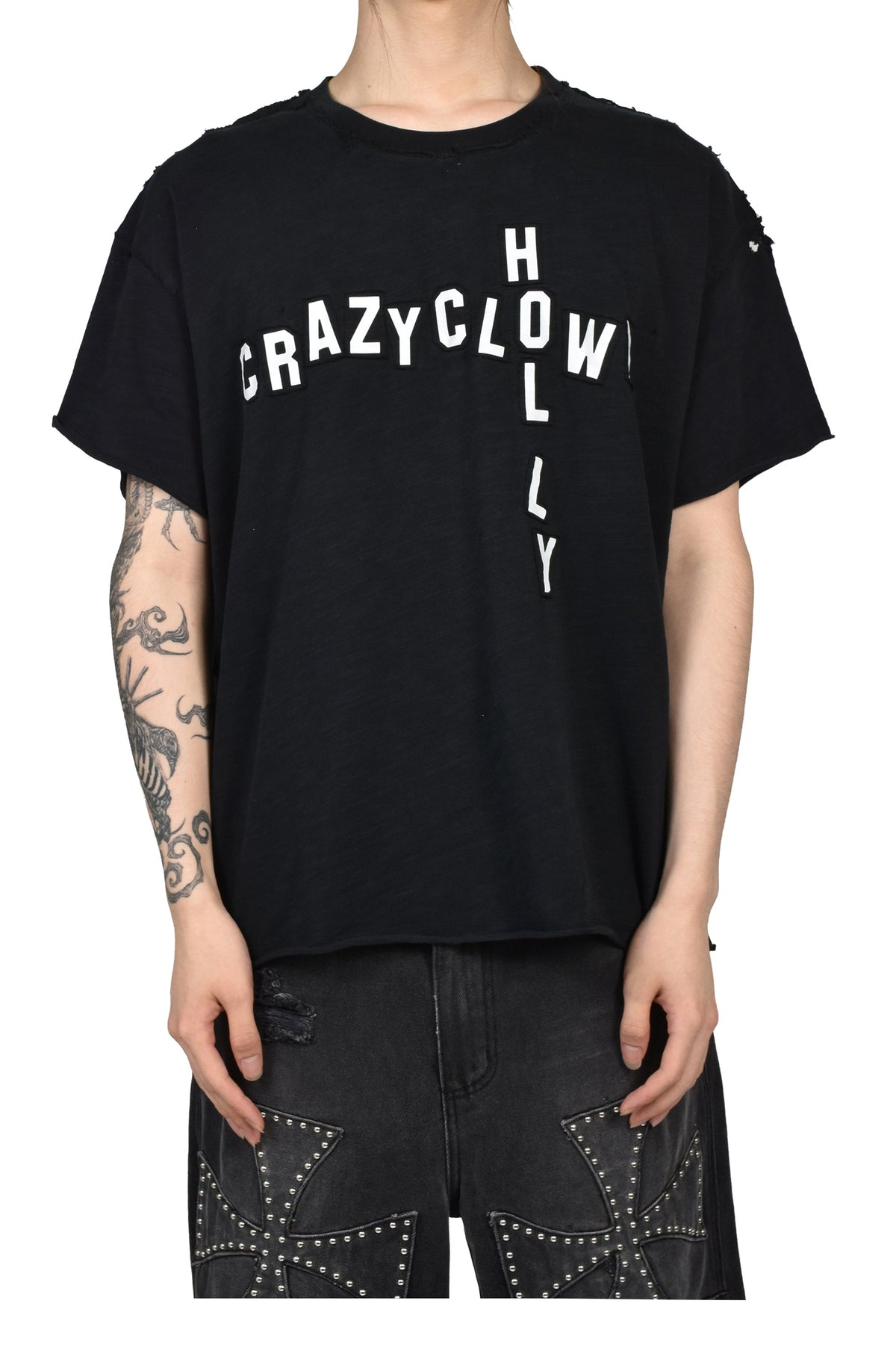 Crazy Clown LA クレイジー クラウン エルエー 【本物保証】 Tシャツ ストリート系 メンズ GHOST OF LOVE T-SHIRT / Lv.2.5 / BLK