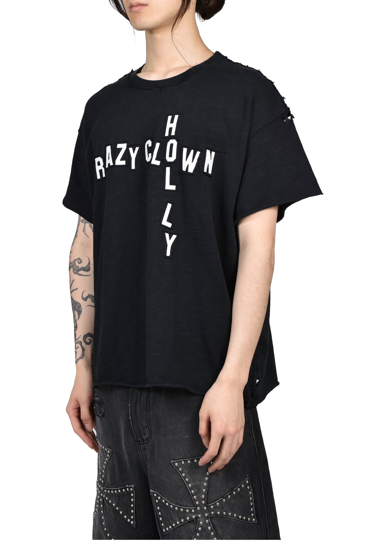 Crazy Clown LA クレイジー クラウン エルエー 【本物保証】 Tシャツ ストリート系 メンズ GHOST OF LOVE T-SHIRT / Lv.2.5 / BLK