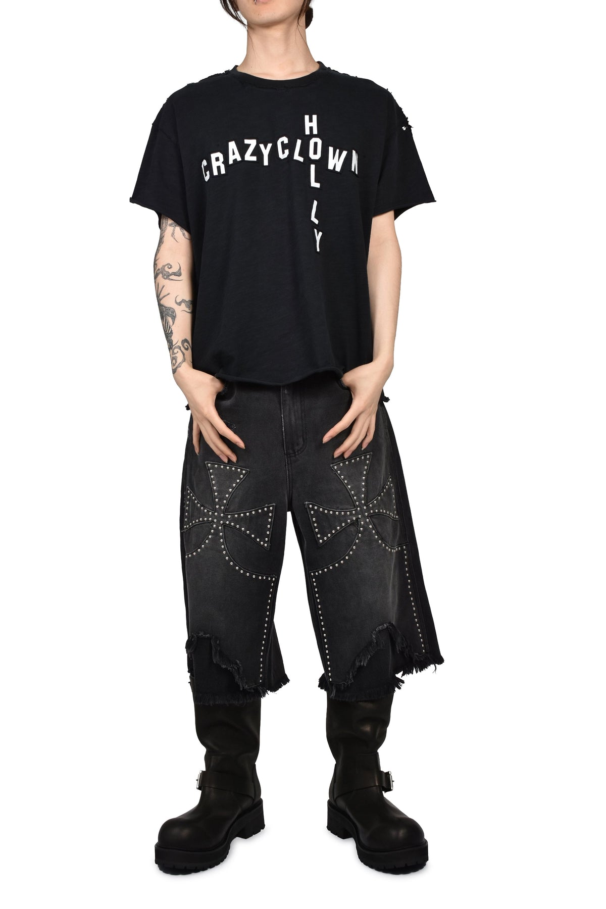Crazy Clown LA クレイジー クラウン エルエー 【本物保証】 Tシャツ ストリート系 メンズ GHOST OF LOVE T-SHIRT / Lv.2.5 / BLK