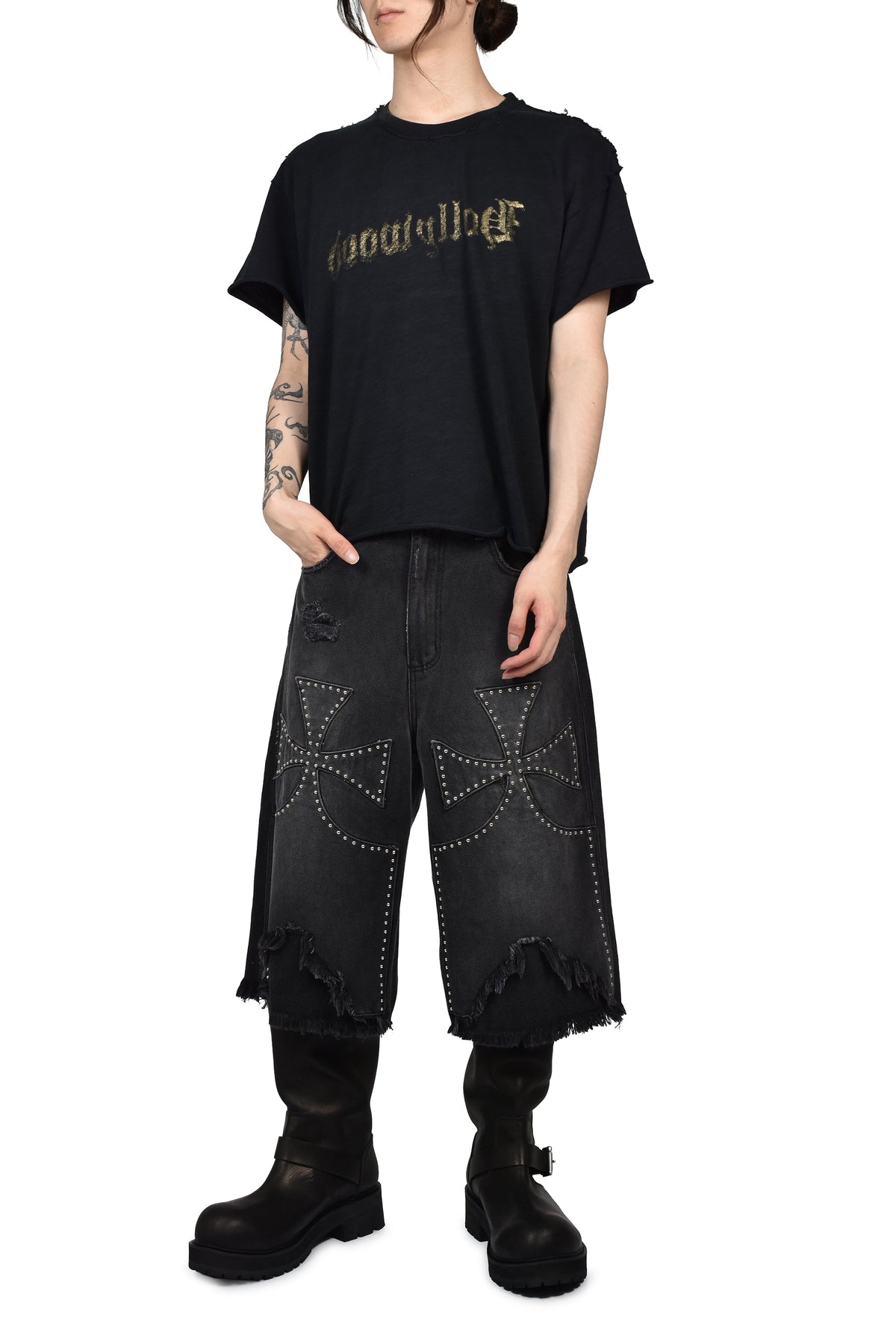 Crazy Clown LA クレイジー クラウン エルエー 【本物保証】 Tシャツ ストリート系 メンズ HOLLYWOOD ANTIQUE ASSEMBLAGE T-SHIRT / Lv.3 / BLK