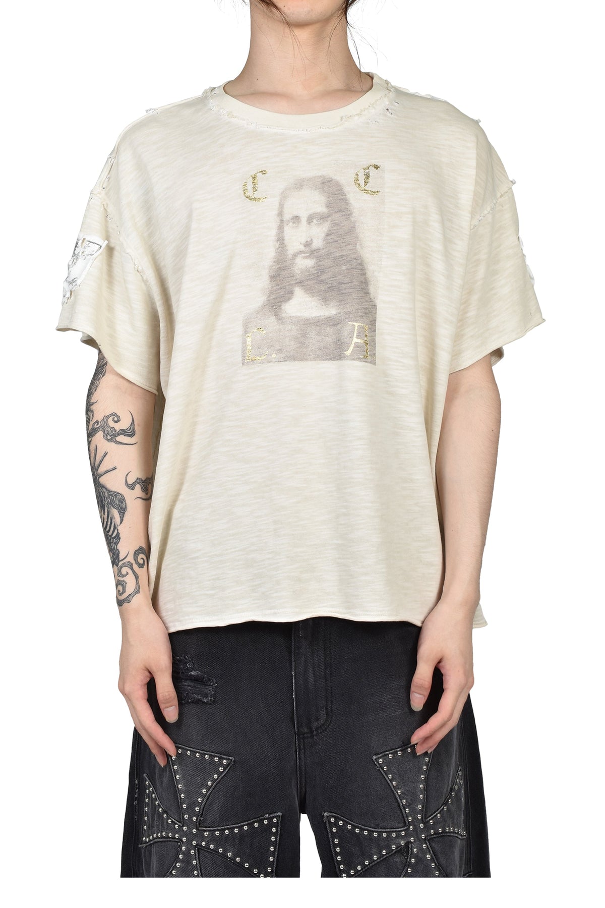 Crazy Clown LA クレイジー クラウン エルエー 【本物保証】 Tシャツ ストリート系 メンズ SHROUD OF TURIN T-SHIRT / Lv.2.5 / WHT