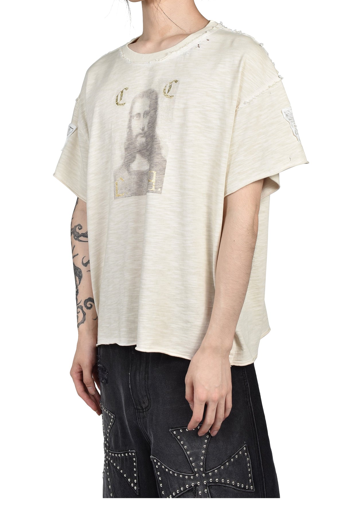 Crazy Clown LA クレイジー クラウン エルエー 【本物保証】 Tシャツ ストリート系 メンズ SHROUD OF TURIN T-SHIRT / Lv.2.5 / WHT