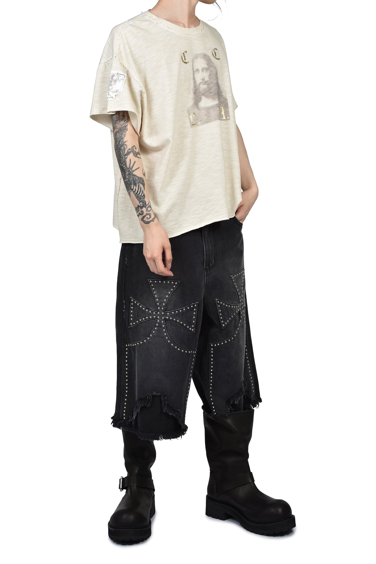 Crazy Clown LA クレイジー クラウン エルエー 【本物保証】 Tシャツ ストリート系 メンズ SHROUD OF TURIN T-SHIRT / Lv.2.5 / WHT