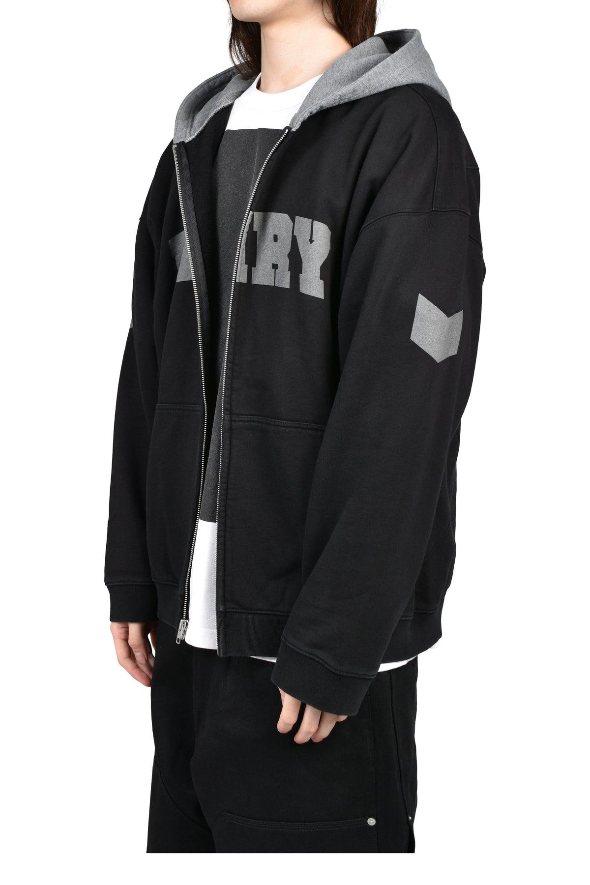 DIARY 1999 ダイアリー 1999【本物保証】 パーカー、ストリートスタイル、メンズ  ARCH LOGO ZIP HOODIE / BLK GRY