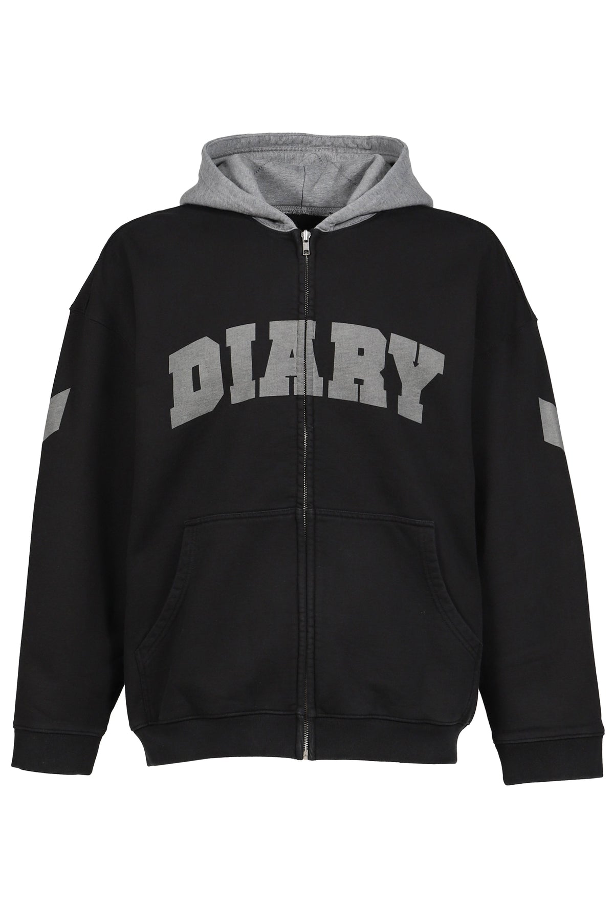 DIARY 1999 ダイアリー 1999【本物保証】 パーカー、ストリートスタイル、メンズ  ARCH LOGO ZIP HOODIE / BLK GRY