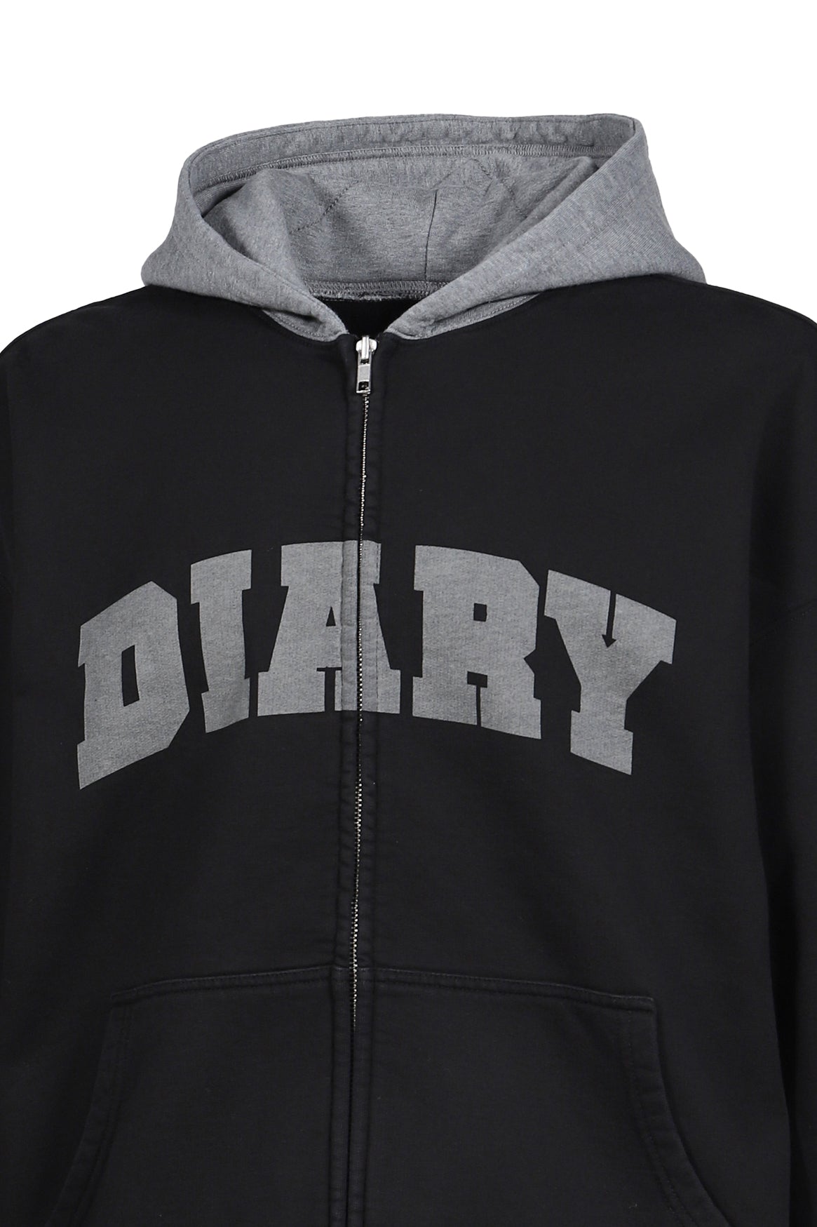 DIARY 1999 ダイアリー 1999【本物保証】 パーカー、ストリートスタイル、メンズ  ARCH LOGO ZIP HOODIE / BLK GRY