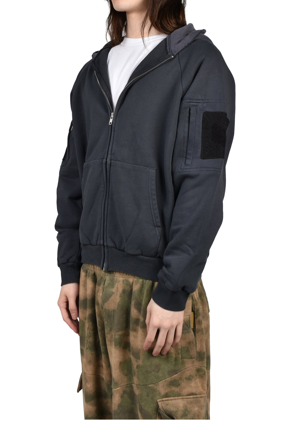 DIARY 1999 ダイアリー 1999【本物保証】 パーカー、ストリートスタイル、メンズ WAFFLE LINED HOODIE / BLK