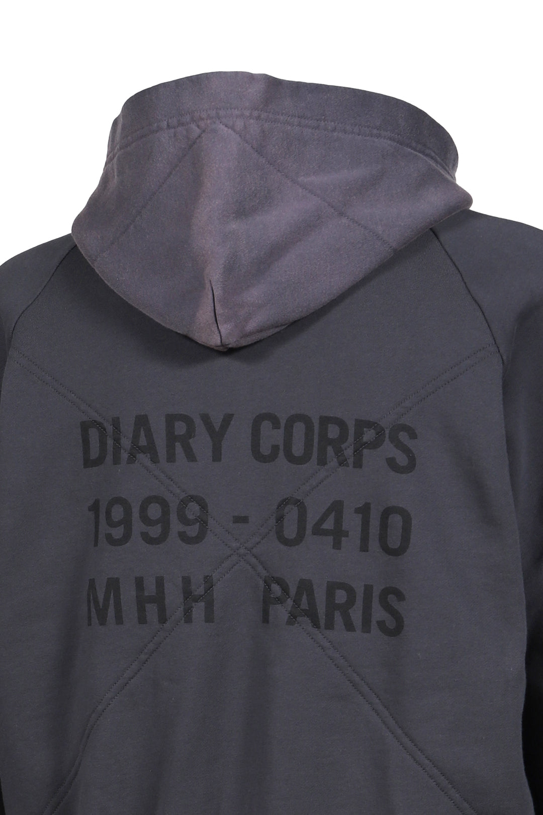 DIARY 1999 ダイアリー 1999【本物保証】 パーカー、ストリートスタイル、メンズ WAFFLE LINED HOODIE / BLK