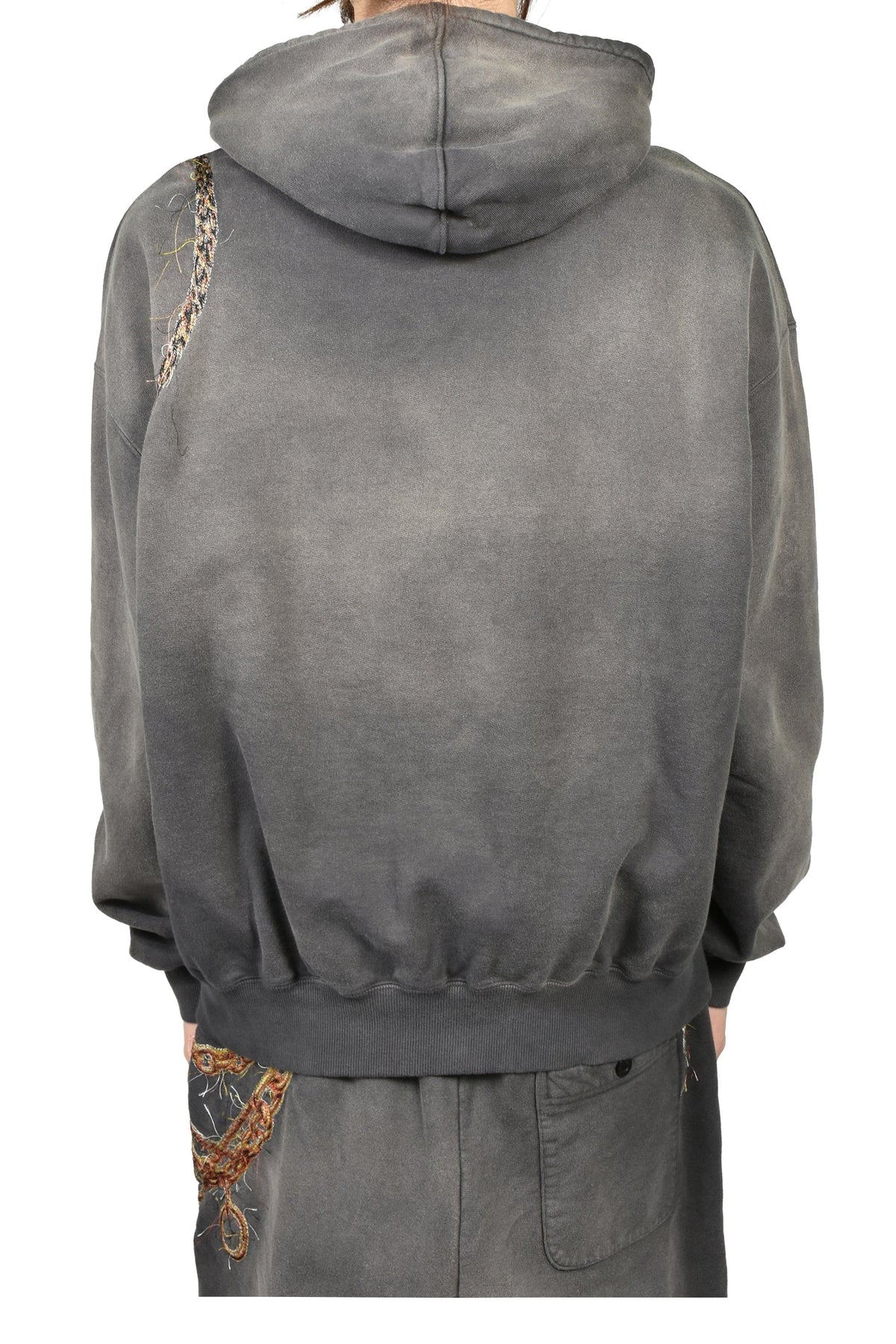 doublet ダブレット 【本物保証】 パーカー ストリート系 メンズ TROMPE L’OEIL EMBROIDERY HOODIE / BLK