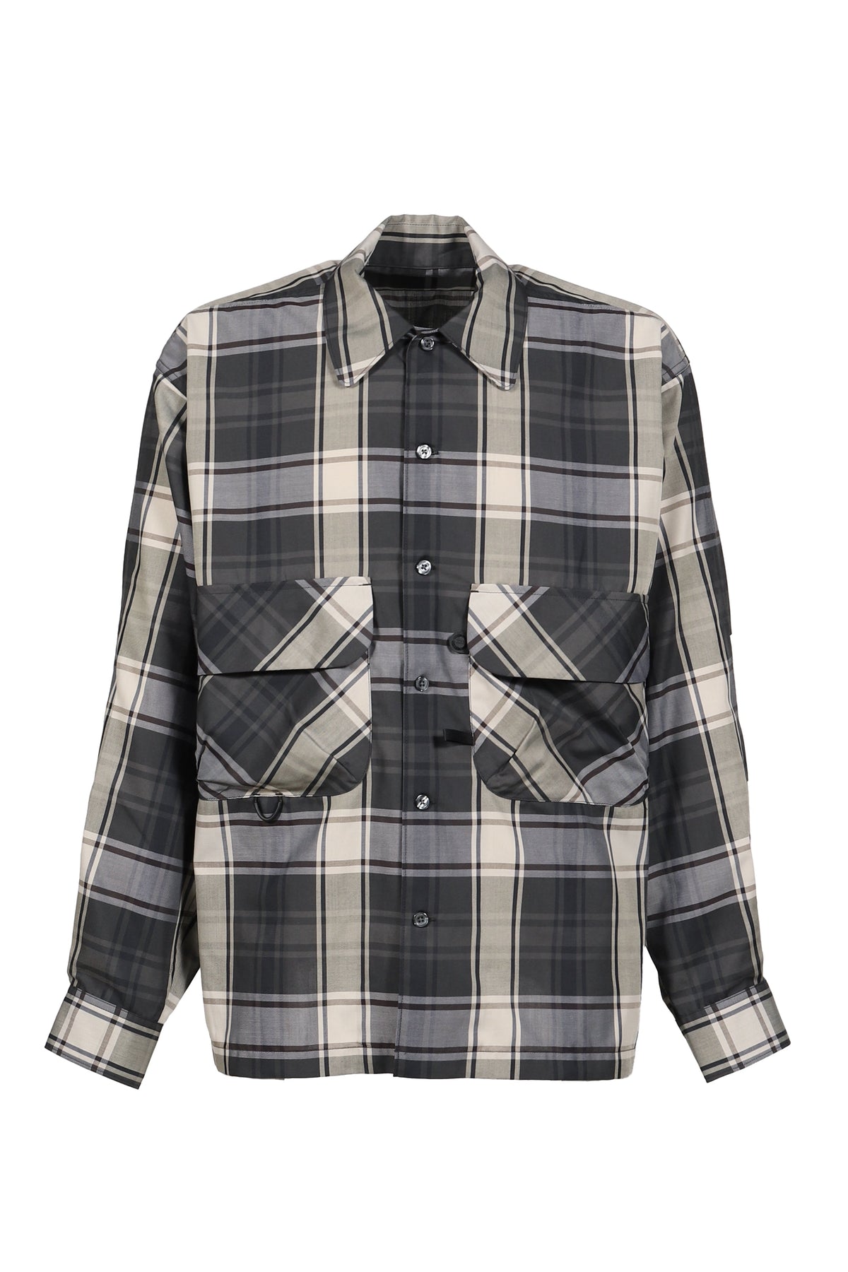 DAIWA PIER39 ダイワ ピア39 【本物保証】 シャツ ストリート系 メンズ TECH SPORTS OPEN COLLAR SHIRT L/S BIG TARTAN / BLK