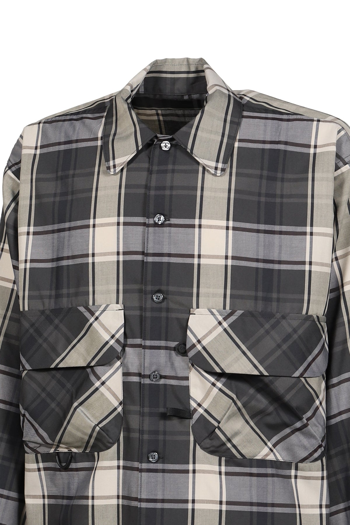 DAIWA PIER39 ダイワ ピア39 【本物保証】 シャツ ストリート系 メンズ TECH SPORTS OPEN COLLAR SHIRT L/S BIG TARTAN / BLK