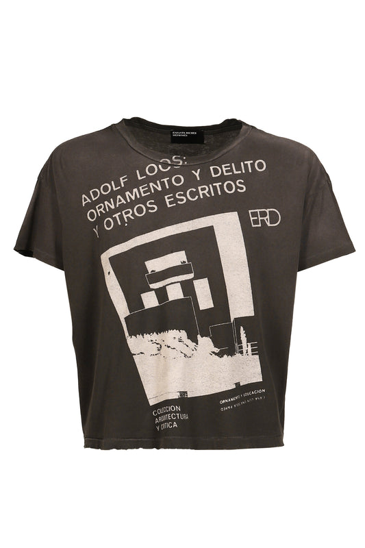 ENFANTS RICHES DEPRIMES  アンファン リッシュ デプリメ【本物保証】 Tシャツ、ストリートスタイル、メンズ ADOLF LOOS T-SHIRT / WASHED BLK