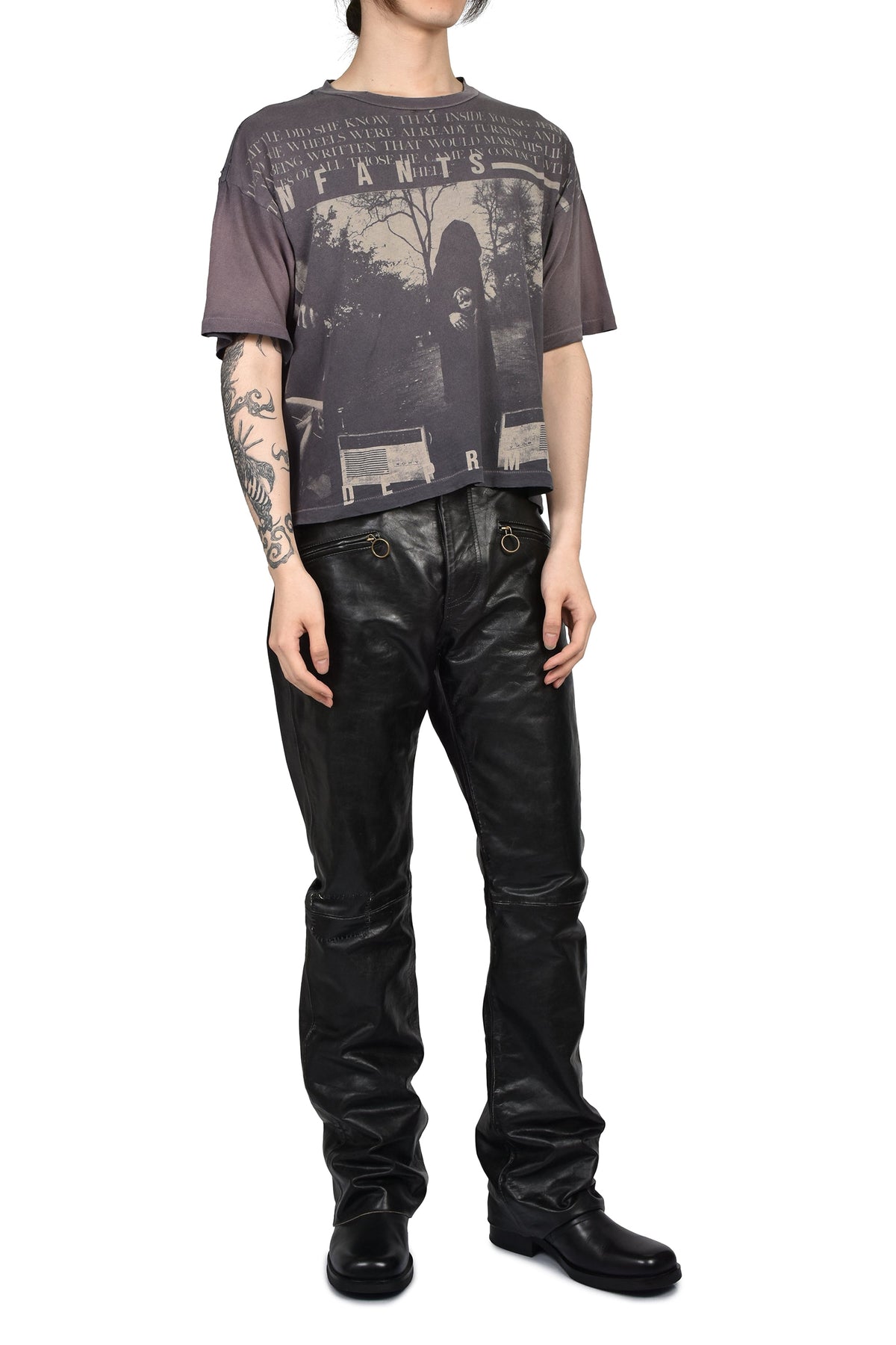 ENFANTS RICHES DEPRIMES  アンファン リッシュ デプリメ【本物保証】 Tシャツ、ストリートスタイル、メンズ  JEREMY T-SHIRT / WASHED BRW