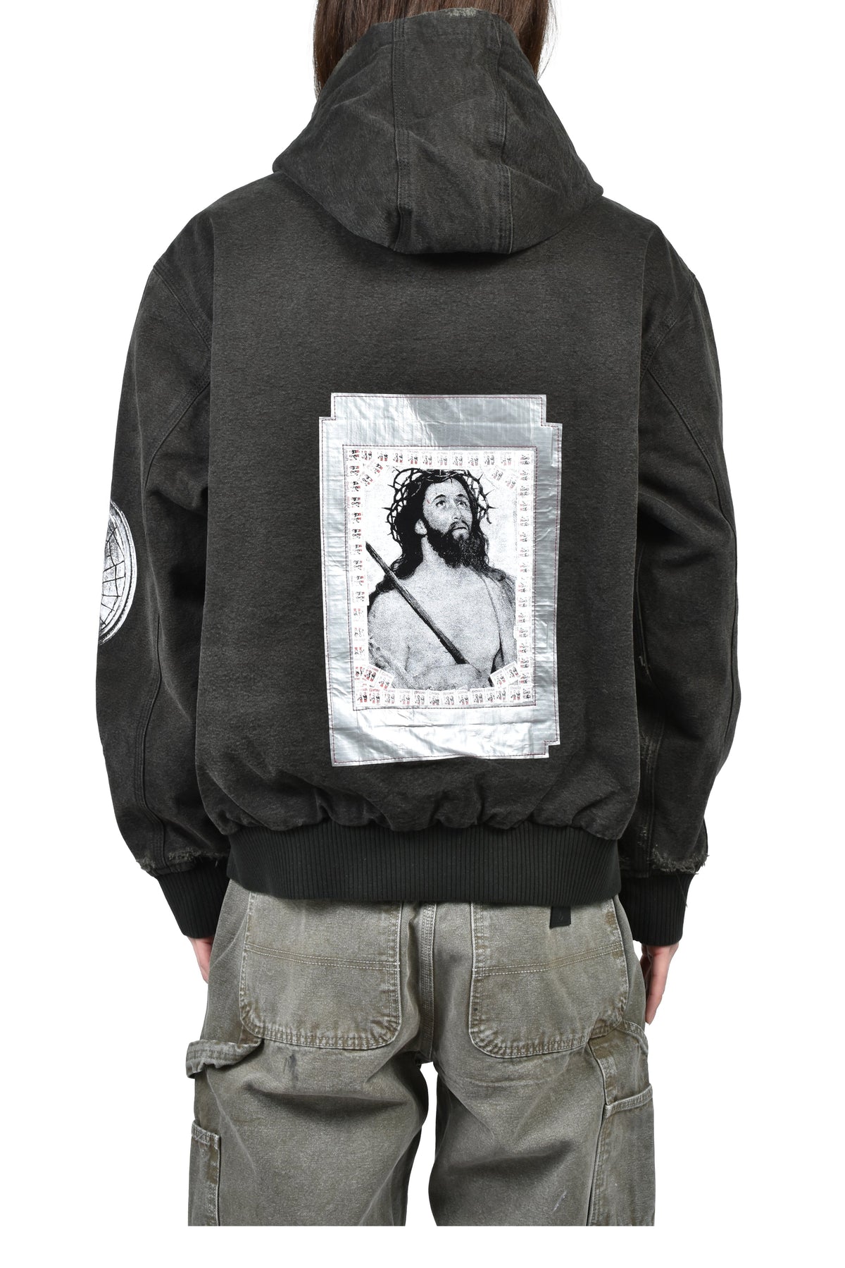 ENFANTS RICHES DEPRIMES 裕福で鬱を抱える子供たち 【本物保証】 パーカー ストリート系 メンズ WAR STARTED HOODED WORK JACKET / CRUST BLK