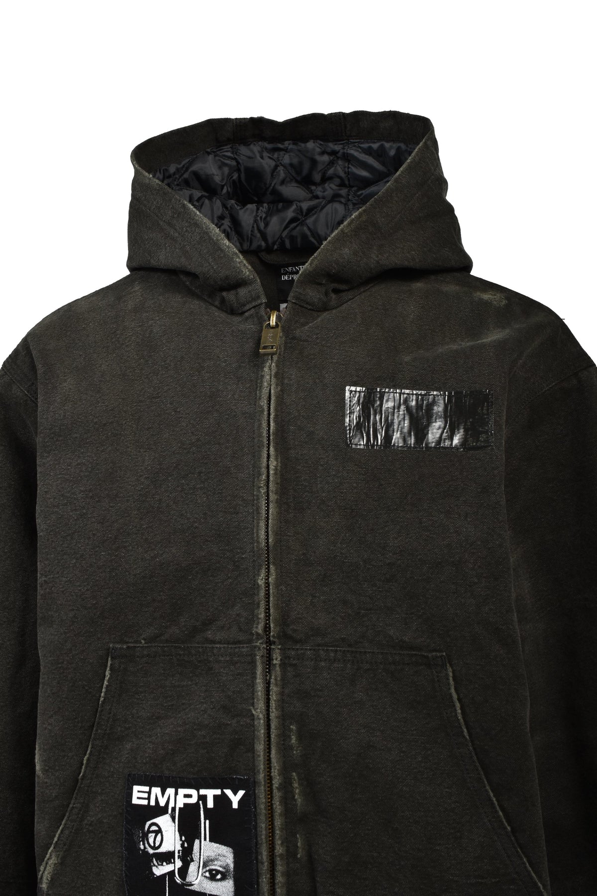 ENFANTS RICHES DEPRIMES 裕福で鬱を抱える子供たち 【本物保証】 パーカー ストリート系 メンズ WAR STARTED HOODED WORK JACKET / CRUST BLK