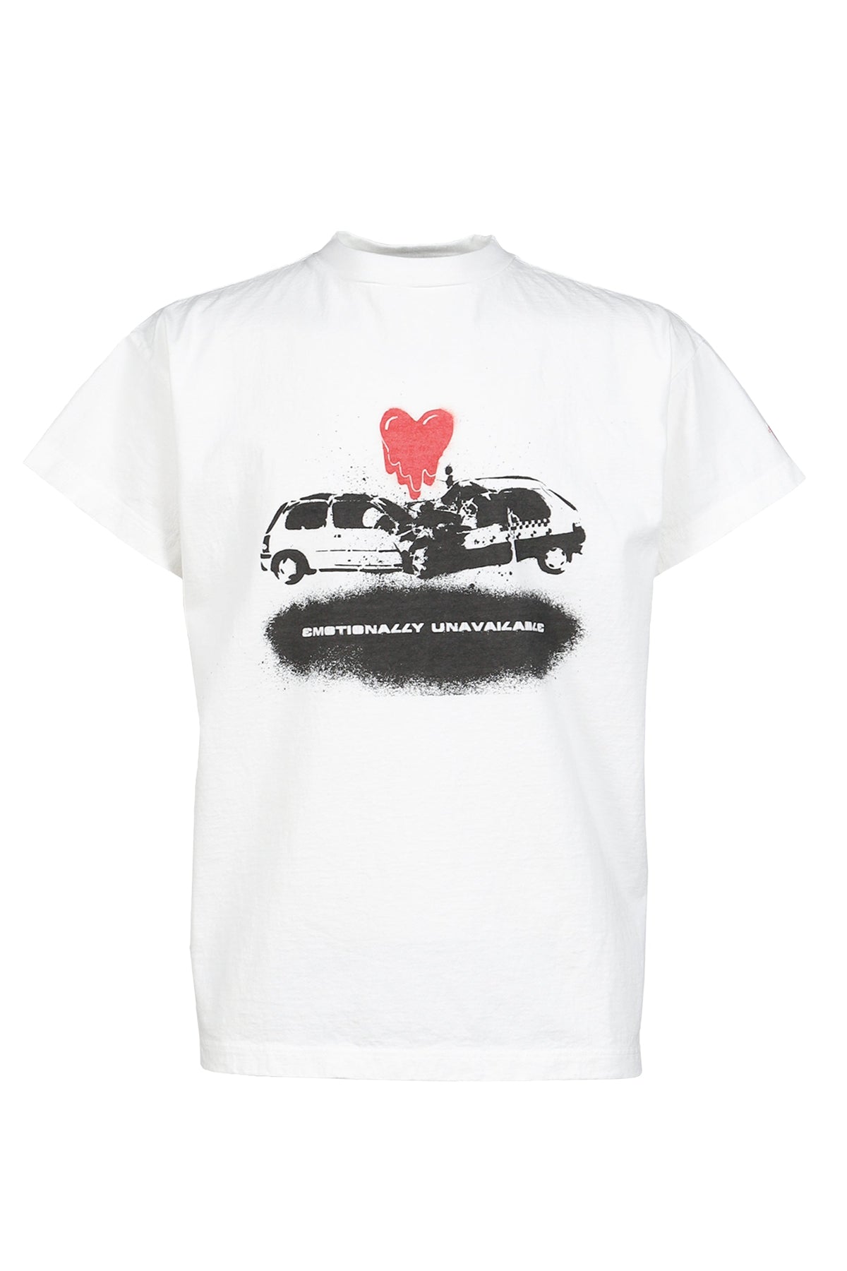 EMOTIONALLY UNAVAILABLE エモーショナリー・アンアベイラブル【本物保証】 Tシャツ、ストリートスタイル、メンズ   EU DK CAR S/S TEE / WHT
