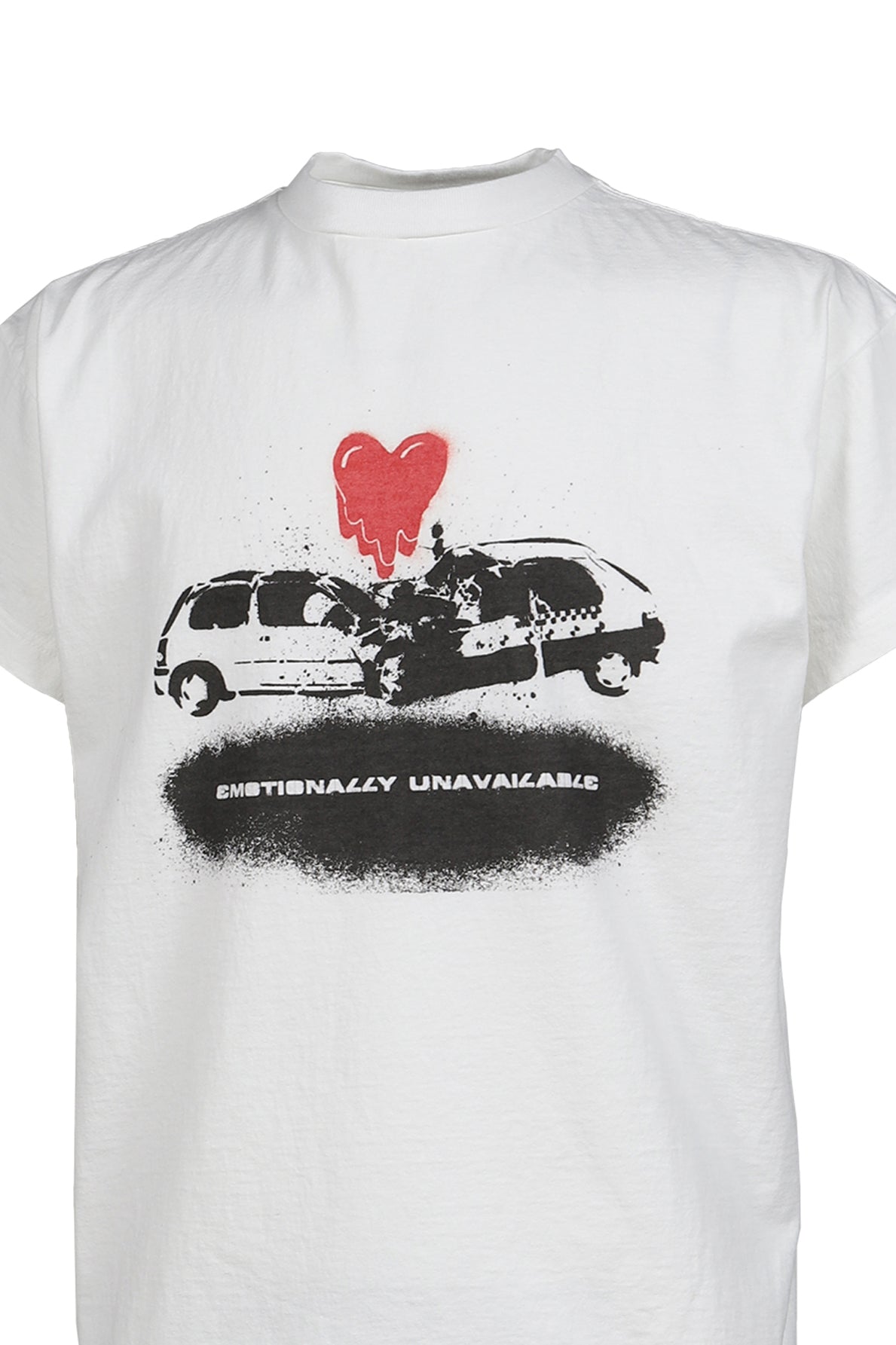EMOTIONALLY UNAVAILABLE エモーショナリー・アンアベイラブル【本物保証】 Tシャツ、ストリートスタイル、メンズ   EU DK CAR S/S TEE / WHT