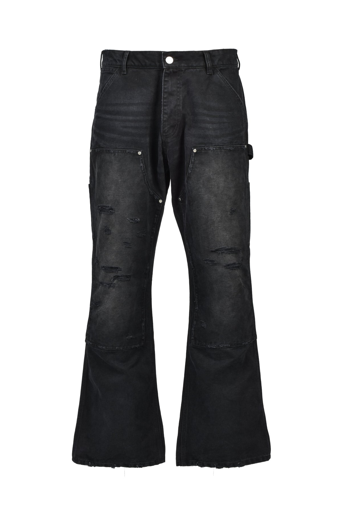 FILTH フィルス 【本物保証】 パンツ ストリート系 メンズ DIRTY DOUBLE KNEE FLARE / FADED BLK