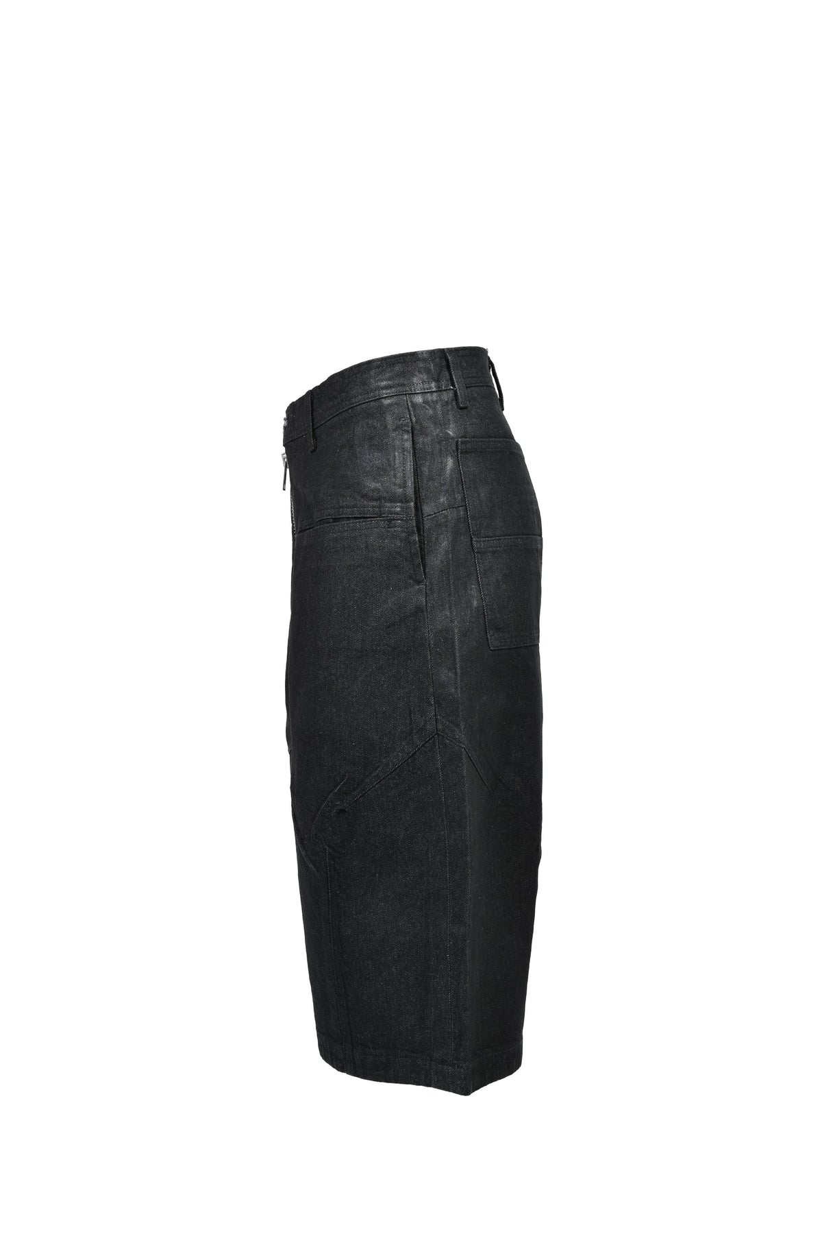 FILTH 汚物【本物保証】 ジャケット、ストリートスタイル、メンズ FRONT ZIP SHORTS / WAXED BLK