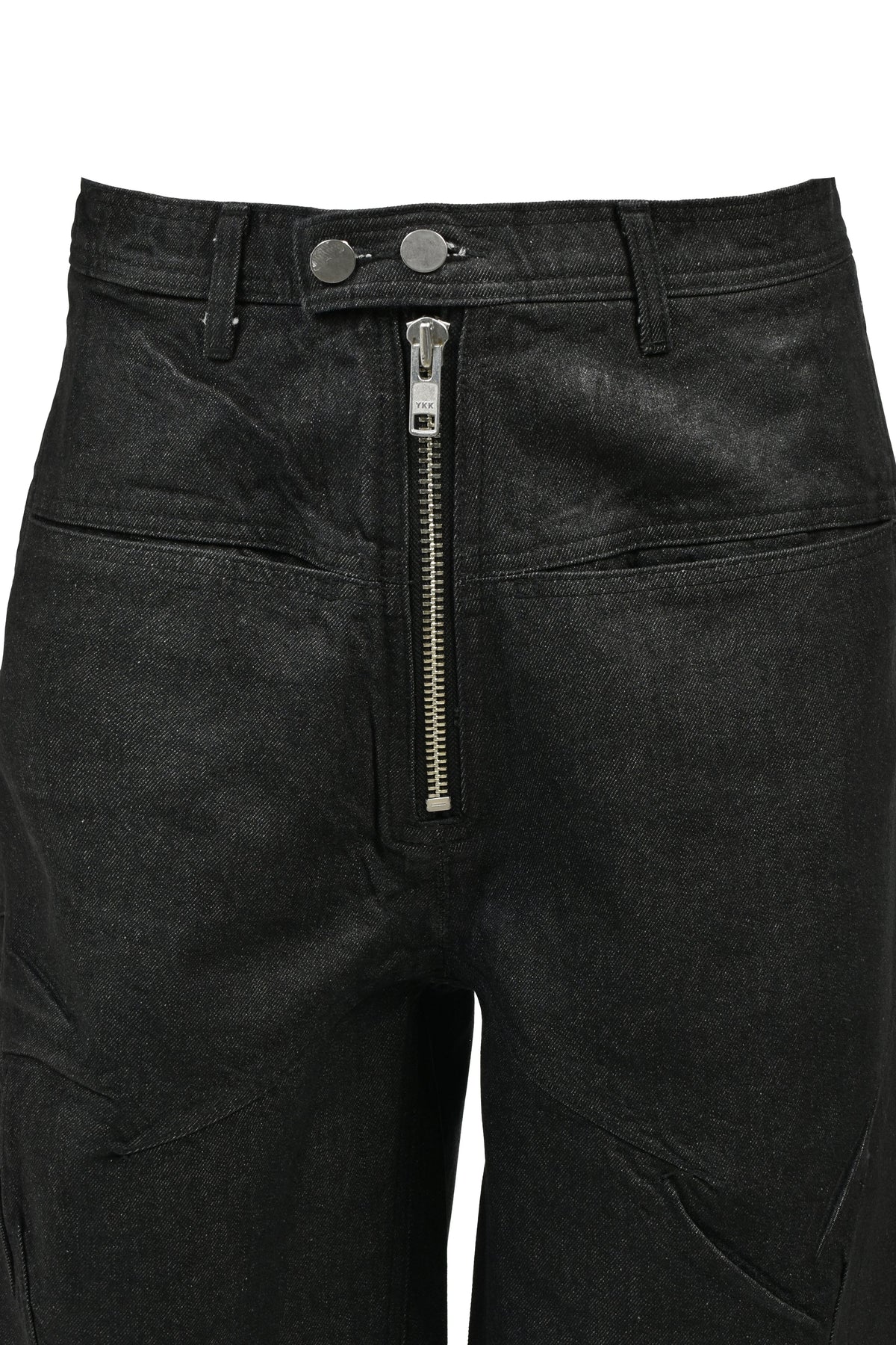 FILTH 汚物【本物保証】 ジャケット、ストリートスタイル、メンズ FRONT ZIP SHORTS / WAXED BLK
