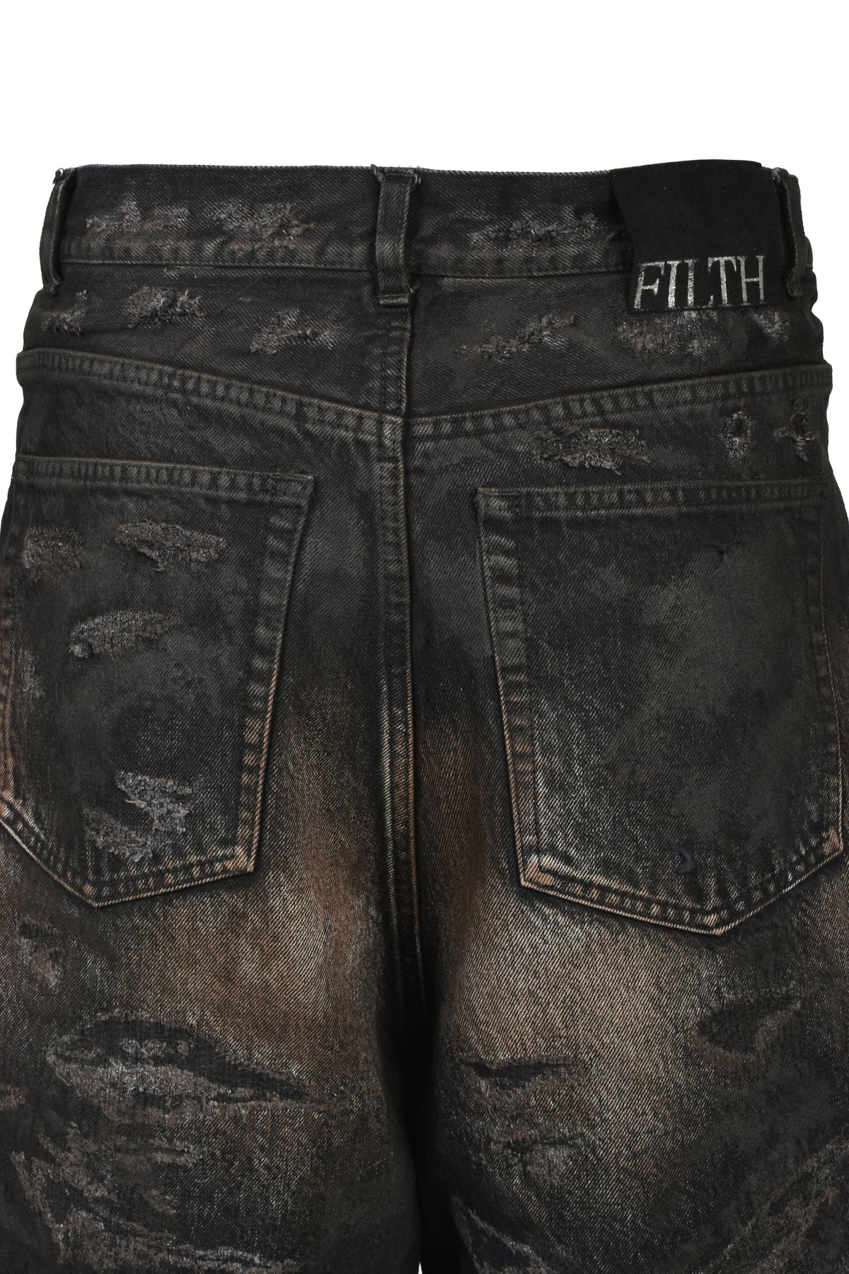 FILTH 汚物【本物保証】 ジャケット、ストリートスタイル、メンズ LAYERED BORO JEAN / BLK BRW