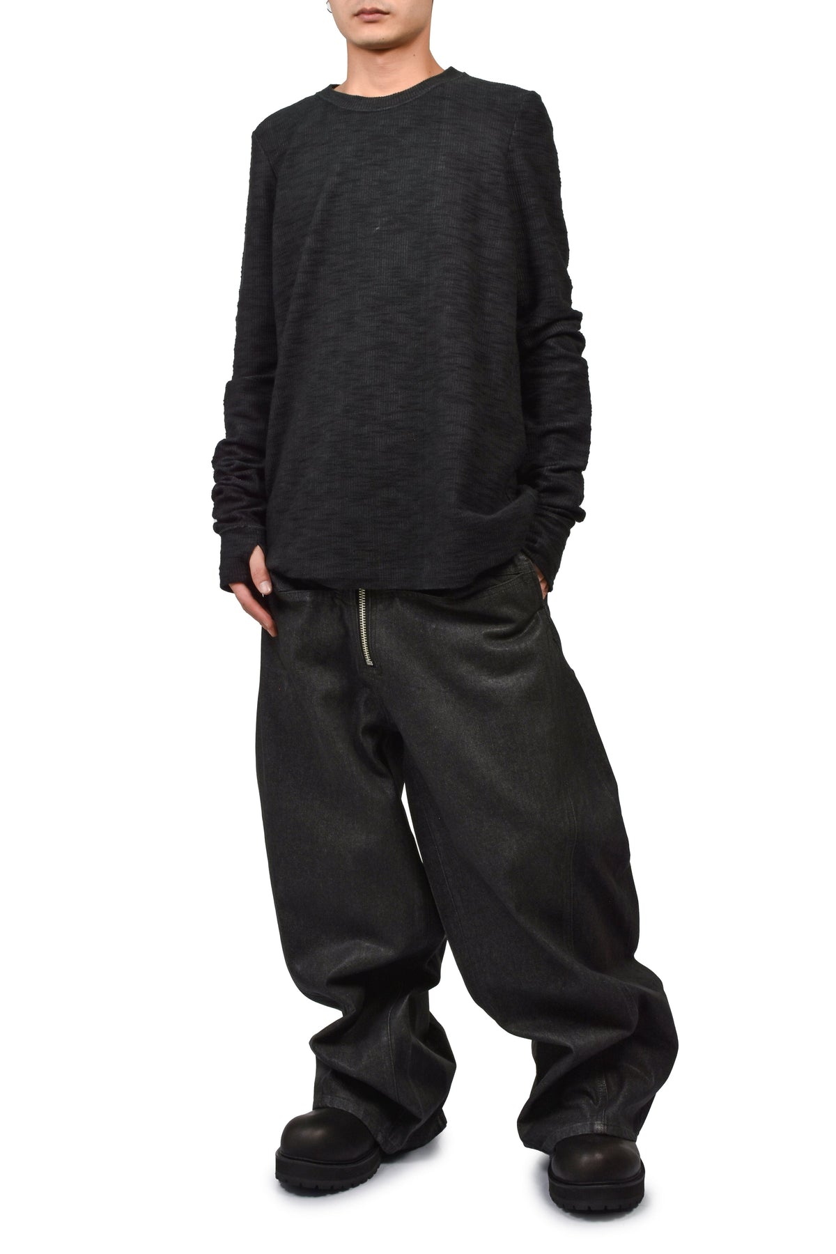 FILTH  フィルス【本物保証】 Tシャツ ストリート系 メンズ SLAB RIB L/S T / BLK