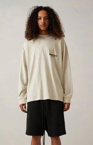 Essentials エッセンシャルズ【本物保証】LS ロゴTシャツ ストリート メンズ ロンT 長袖 Fear Of God フィアオブゴッド Long Sleeve T-Shirt  ロンティ ヴィンテージ ビンテージ ブランドロゴ NBA バスケ アディダス ナイキ NIKE MLB メジャーリーグ 野球 ニューエラ コラボ