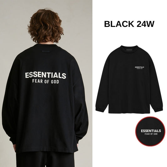 Essentials エッセンシャルズ【本物保証】LS tee ロゴTシャツ ロンT ストリート 長袖 Fear Of God フィアオブゴッド T-Shirt  ロンティ オーバーサイズ セントマイケル NBA バスケットボール アディダス ナイキ NIKE MLB メジャーリーグ 野球 ニューエラ ブランドコラボ