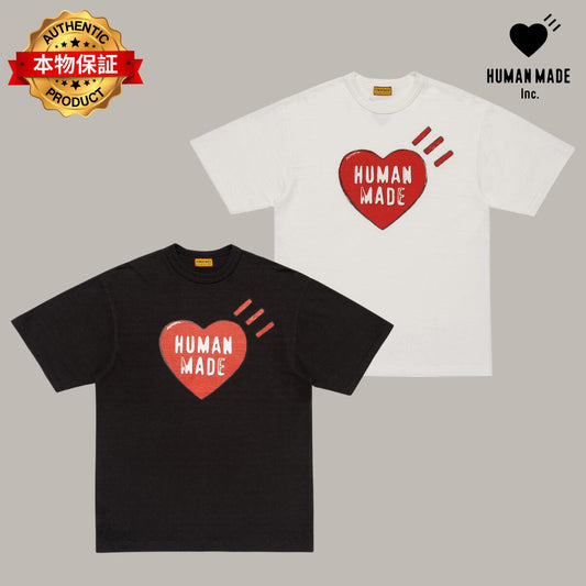 Human Made ヒューマンメイド【本物保証】Heart tee ハートロゴ Tシャツ 半袖 メンズ レディース バックロゴTシャツ T-Shir ア ベイシング エイプ A BATHING APE 創業者 NIGO ニゴー ブランド girls don't cry ガールズドントクライ verdy ビッグハート