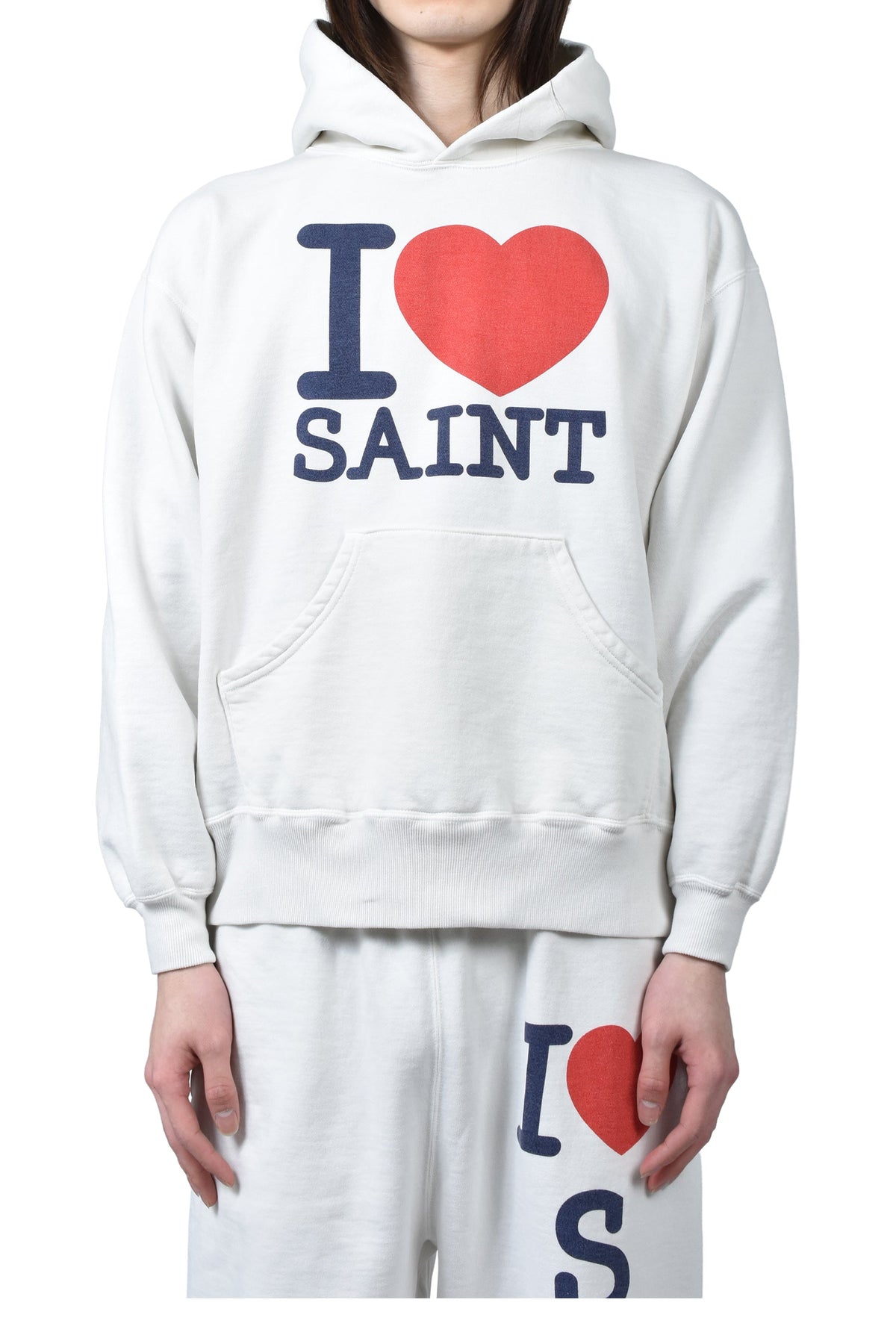 Saint Michael セントマイケル  【本物保証】パーカー、ストリートスタイル、メンズ HOODIE/I LOVE SAINT