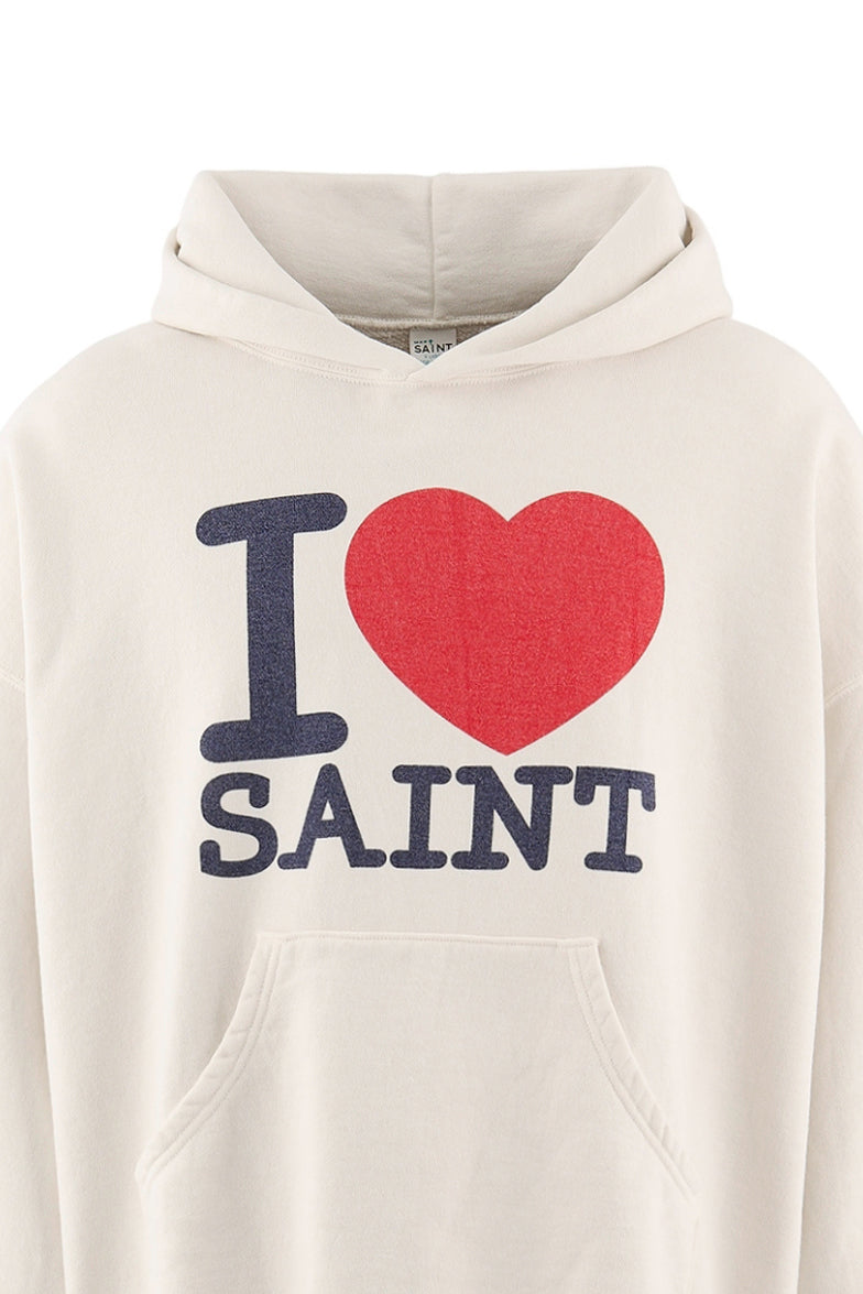 Saint Michael セントマイケル  【本物保証】パーカー、ストリートスタイル、メンズ HOODIE/I LOVE SAINT