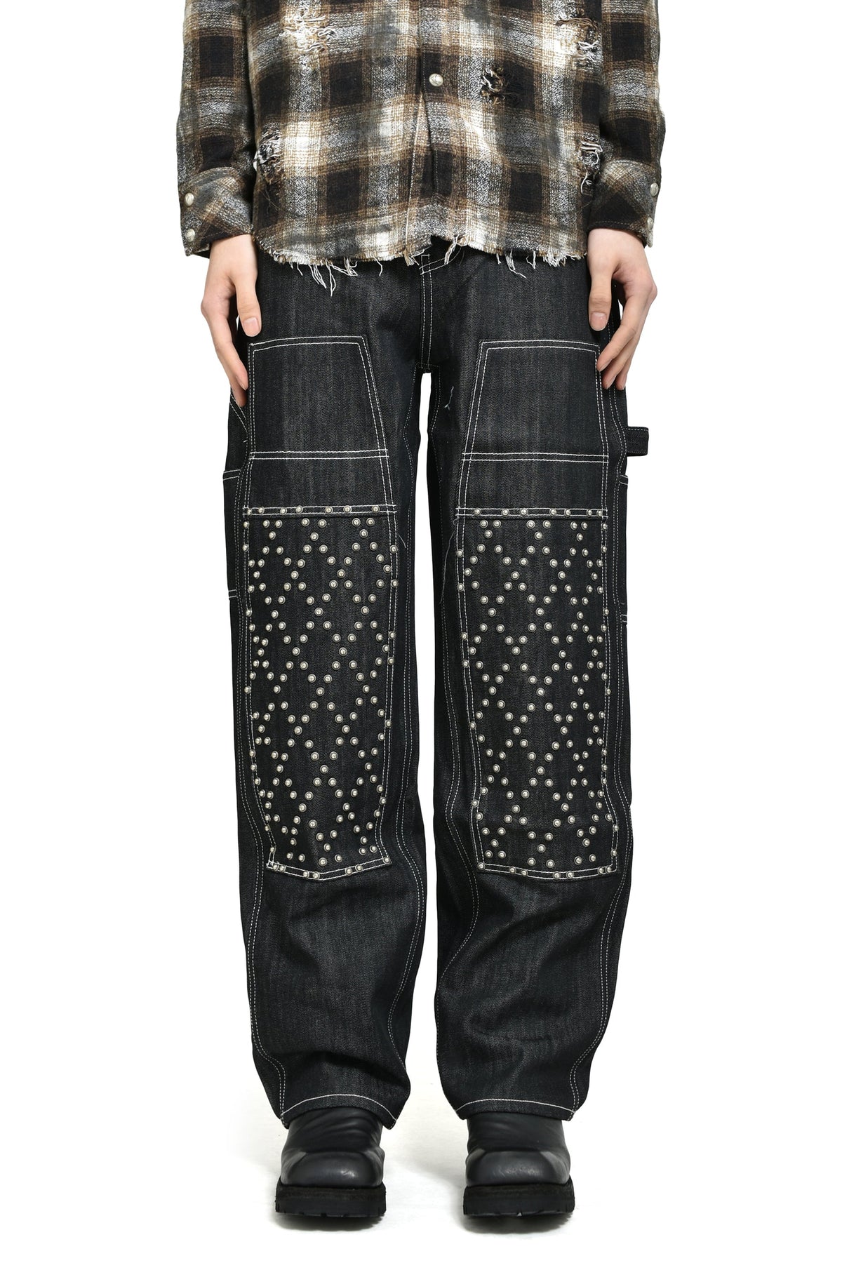 Thug Club サグクラブ 【本物保証】 パンツ、ストリートスタイル、メンズ ANGELS STUDDED WORK PANTS