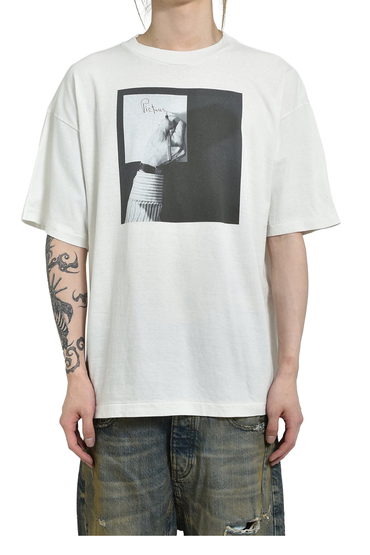 Saint Michael セントマイケル  【本物保証】Tシャツ、ストリートスタイル、メンズ MT_SS TEE/PICTURES