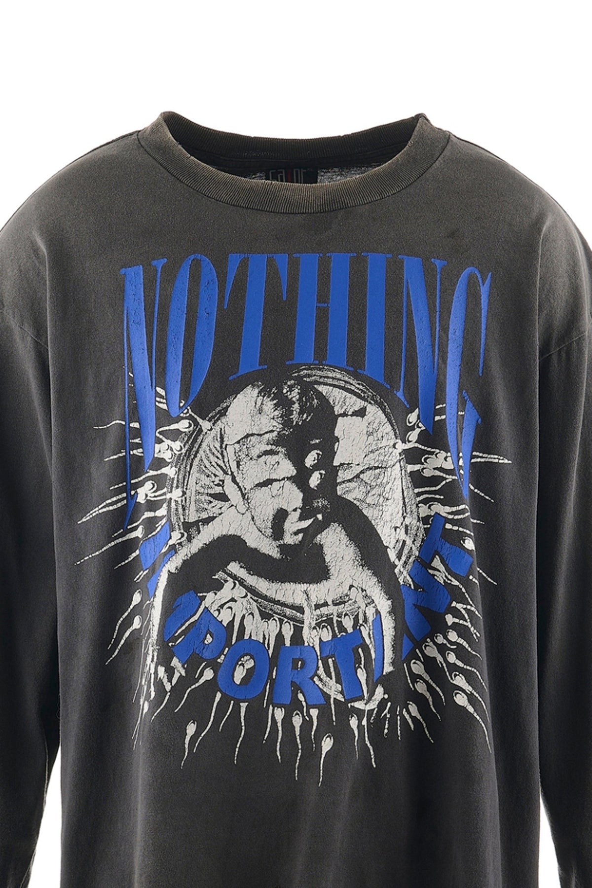 Saint Michael セントマイケル  【本物保証】Tシャツ、ストリートスタイル、メンズ KK_LS TEE/NOTHING IMP