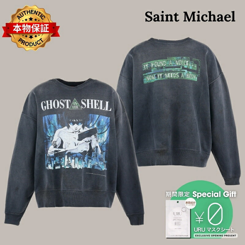 Saint Michael セントマイケル  【本物保証】トレーナー、ストリートスタイル、メンズ GS_CRW-N SWT/GST IN THE S