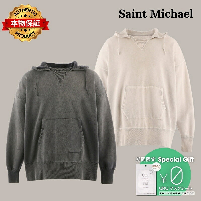 Saint Michael セントマイケル  【本物保証】パーカー、ストリートスタイル、メンズ BB_AFTER HOODED HOODIE/V