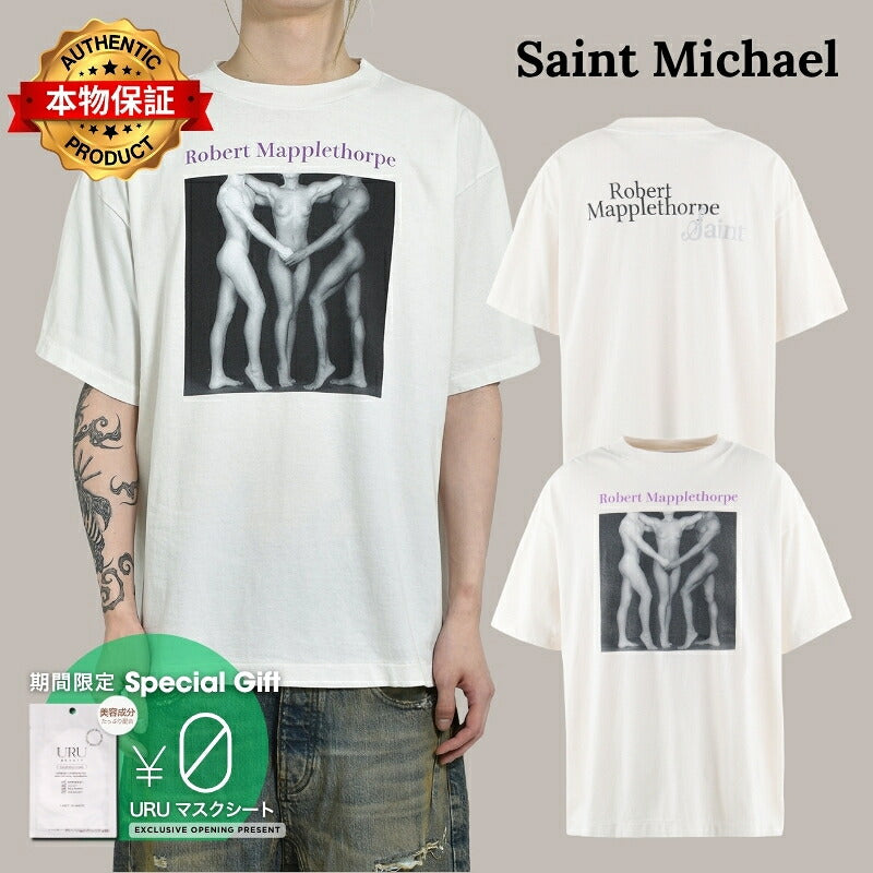 Saint Michael セントマイケル  【本物保証】Tシャツ、ストリートスタイル、メンズ MT_SS TEE/KEN&LYDIA&TYLER