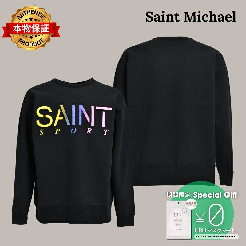 Saint Michael セントマイケル  【本物保証】トレーナー、ストリートスタイル、メンズ CRW NECK SWET/SAINT SPORT