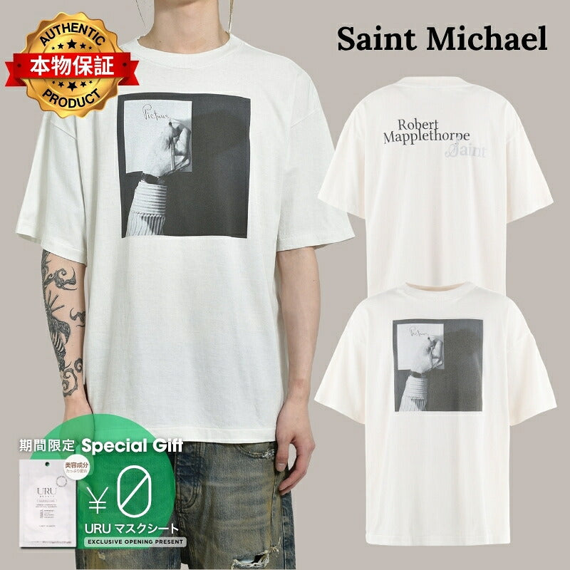 Saint Michael セントマイケル  【本物保証】Tシャツ、ストリートスタイル、メンズ MT_SS TEE/PICTURES