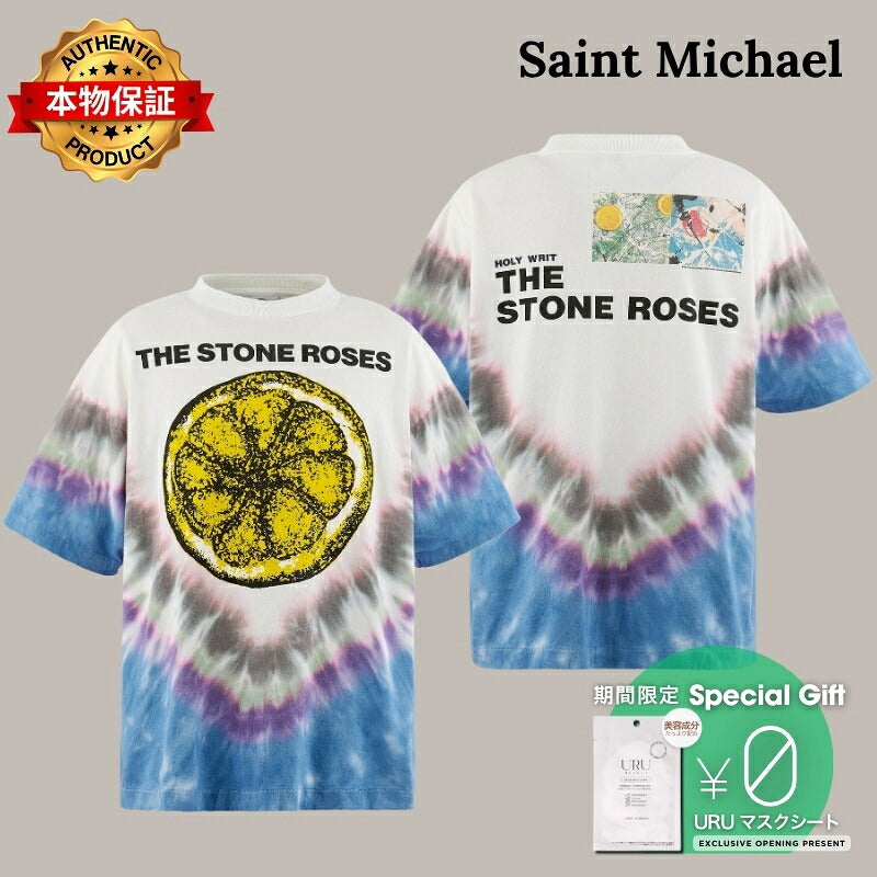 Saint Michael セントマイケル  【本物保証】Tシャツ、ストリートスタイル、メンズ TSR_SS T-SHIRT/LEMON