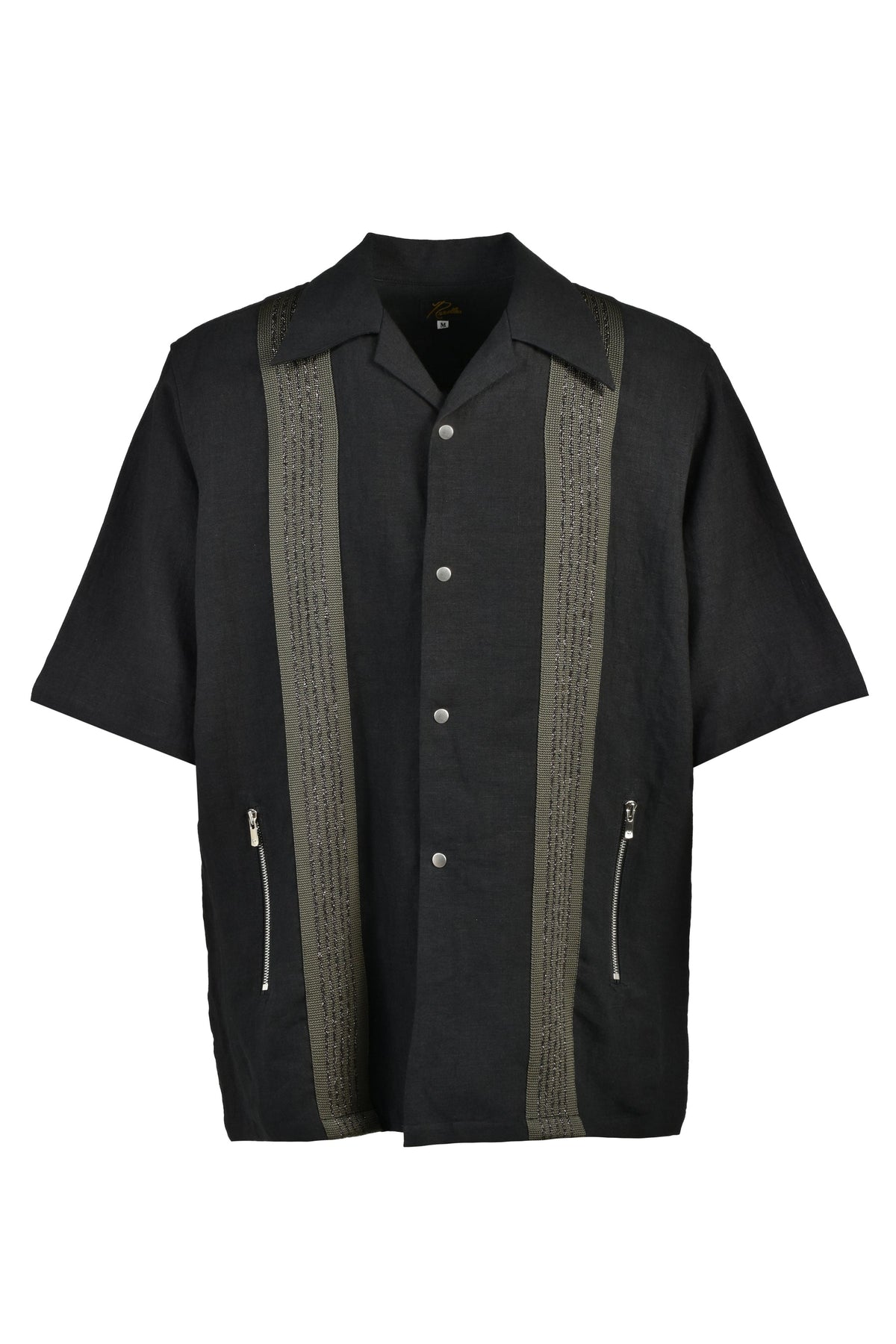 Needles ネペンテス 【本物保証】Tシャツ、ストリートスタイル、メンズ  TRACK S/S OPEN COLLAR SHIRT