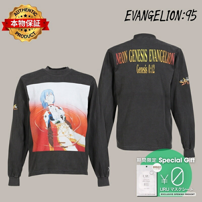EVANGELION:95 エヴァンゲリオン キュウジュウゴ【本物保証】トレーナー、ストリートスタイル、メンズ 0098 CUTSEW  / BLK