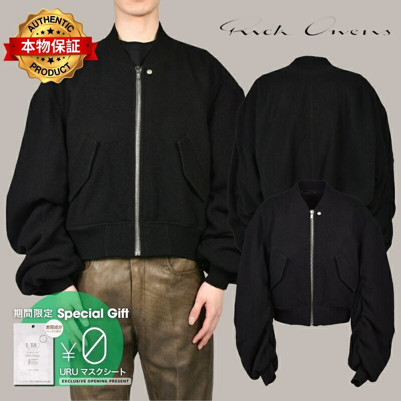 Rick Owens リックオウエンス 【本物保証】 ジャケット、ストリートスタイル、メンズ SECCHIA FLIGHT / BLK