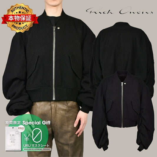 Rick Owens リックオウエンス 【本物保証】 ジャケット、ストリートスタイル、メンズ SECCHIA FLIGHT / BLK