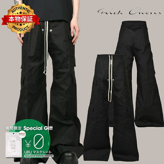 Rick Owens リックオウエンス 【本物保証】 パンツ、ストリートスタイル、メンズ CARGOBELAS / BLK
