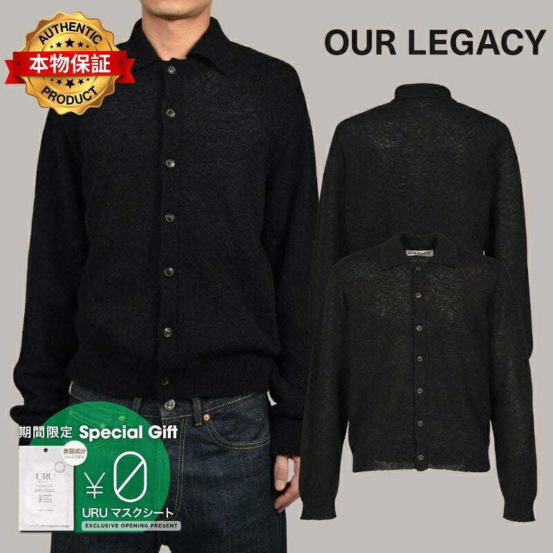 OUR LEGACY アワー レガシー 【本物保証】シャツ、ストリートスタイル、メンズ EVENING POLO / BLK