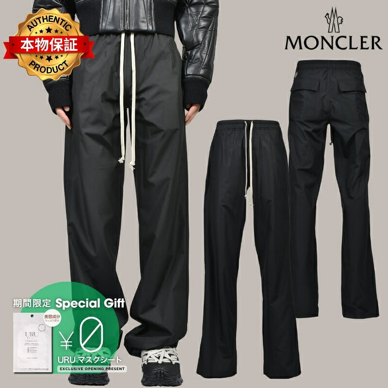 MONCLER + RICK OWENS モンクレール【本物保証】パンツ、ストリートスタイル、メンズ  DRAWSTRING PANTS / BLK