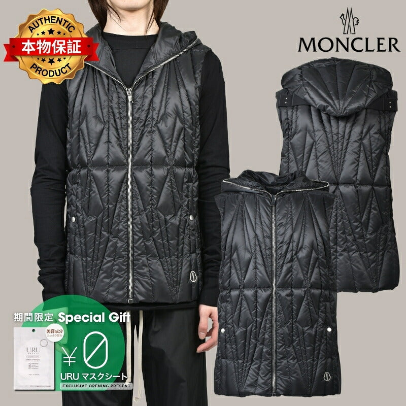 MONCLER + RICK OWENS モンクレール【本物保証】ベスト、ストリートスタイル、メンズGEOCAMO ZIPLOCK VEST / BLK